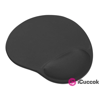 Trust Bigfoot zselés csuklótámaszos fekete egérpad