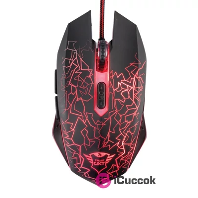 Trust GXT 105 Izza USB fekete gamer egér