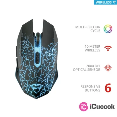 Trust GXT 107 Izza vezeték nélküli piros-fekete gamer egér