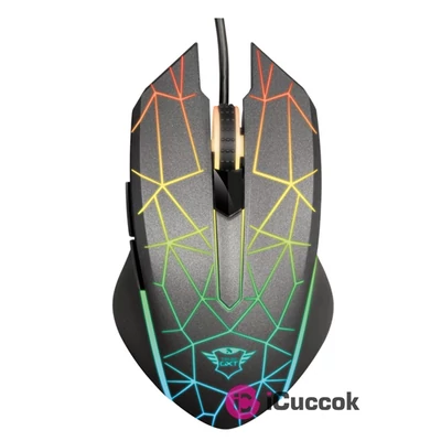 Trust GXT 170 Heron RGB vezetékes fekete gamer egér