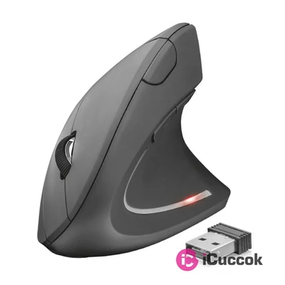 Trust Verto vezeték nélküli ergonómikus fekete egér