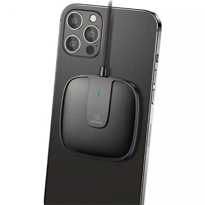 Usams USAMS-MAGSAFE-CHR-BK fekete mágneses vezeték nélküli töltő pad