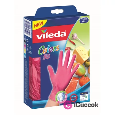 Vileda Color M/L méret 50db eldobható kesztyű