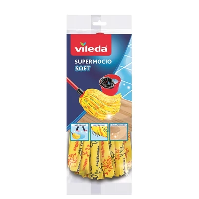 Vileda Soft 30% mikroszállal sárga gyorsfelmosó fej