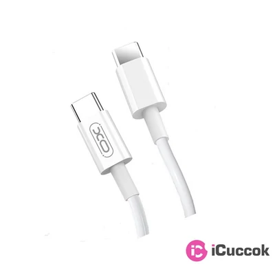 XO NB124 40W Type-C/Type-C fehér adatkábel