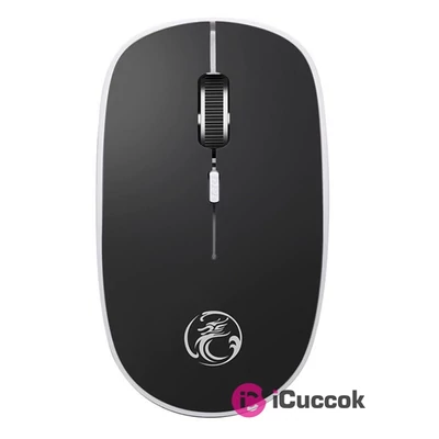 iMICE G-1600 halk fekete vezeték nélküli egér