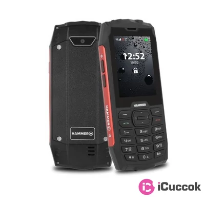 HAMMER 4 2,8" Dual SIM piros  csepp-, por- és ütésálló mobiltelefon