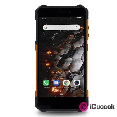 HAMMER IRON 3 5,5" 3G 1/16GB Dual SIM fekete-narancs csepp-, por- és ütésálló okostelefon