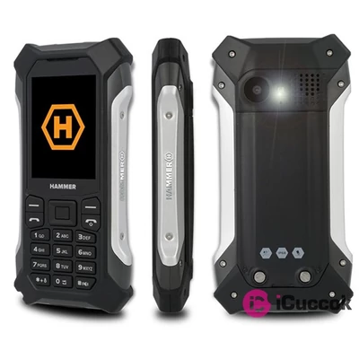 HAMMER Patriot 2,4" Dual SIM ezüst csepp-, por- és ütésálló mobiltelefon