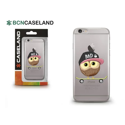 Apple iPhone 7 Plus/iPhone 8 Plus szilikon hátlap - BCN Caseland Skater Owl - transparent