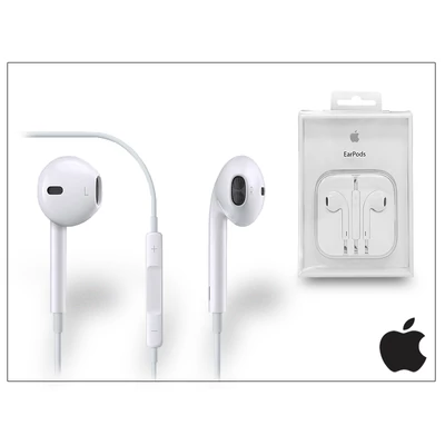 Apple iPhone 3G/3GS/4/4S/5/5S/5C/SE eredeti távirányítós, sztereó headset mikrofonnal - fehér - MD827ZM/A