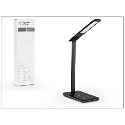 Qi univerzális vezeték nélküli töltő állomás/LED asztali lámpa - 1A - Qi szabványos
