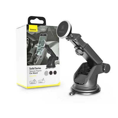 Univerzális műszerfalra/szélvédőre helyezhető mágneses PDA/GSM autós tartó - Baseus Solid Series SULX-0S - fekete/ezüst