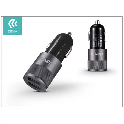 Devia Joy Dual USB szivargyújtós töltő adapter - 5V/3,1A - black