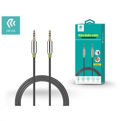 3,5 - 3,5 mm jack audio kábel 1 m-es vezetékkel - Devia iPure Audio Cable - black