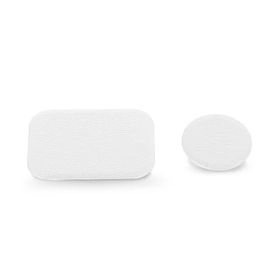 Fém ellenlapka darab mágneses autós tartóhoz - Badge for Magnet Car Holder Leather - 1+1 db/csomag - fehér (ECO csomagolás)