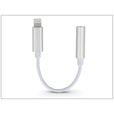 Lightning adapter 3,5 mm jack füllhallgatóhoz - ezüst/fehér