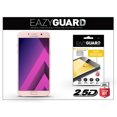 Samsung A720F Galaxy A7 (2017) gyémántüveg képernyővédő fólia - Diamond Glass 2.5D Fullcover - rose gold