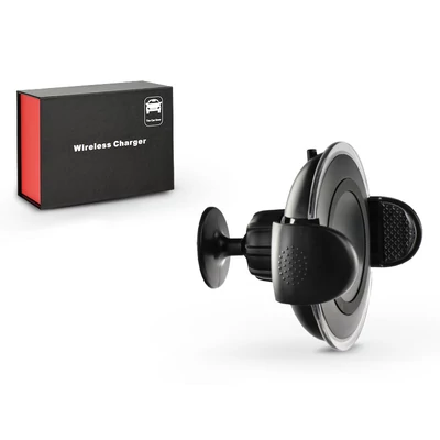 Univerzális Qi vezeték nélküli autós tartó/gyorstöltő - 5V/2A -  Qi szabványos