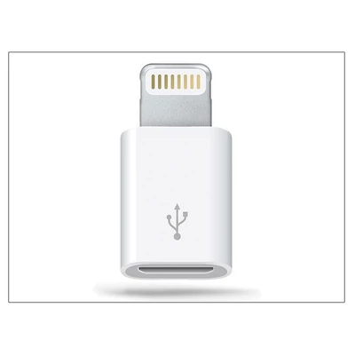 Apple iPhone 5/5S/5C/SE/iPad 4/iPad Mini eredeti, gyári Lightning - micro USB adapter - MD820ZM/A