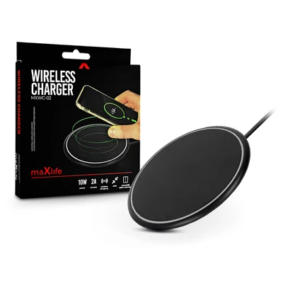 Maxlife Qi univerzális vezeték nélküli töltő állomás - 5V/2A - 10 W - Maxlife MXWC-02 Wireless Charger - Qi szabványos - fekete