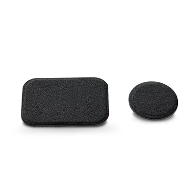 Fém ellenlapka darab mágneses autós tartóhoz - Badge for Magnet Car Holder Leather - 1+1 db/csomag - fekete (ECO csomagolás)