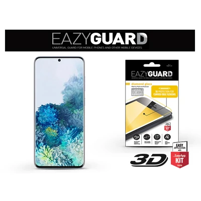 Samsung G980F Galaxy S20 gyémántüveg képernyővédő fólia - Diamond Glass 3D Fullcover - fekete