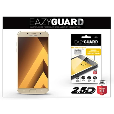 Samsung A720F Galaxy A7 (2017) gyémántüveg képernyővédő fólia - Diamond Glass 2.5D Fullcover - gold