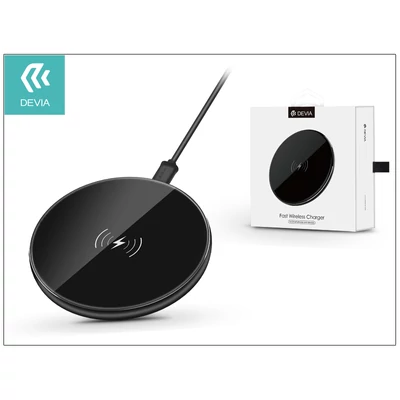 Devia Qi univerzális vezeték nélküli töltő állomás - 5V/1A - Devia Aurora Wireless Charger - black - Qi szabványos