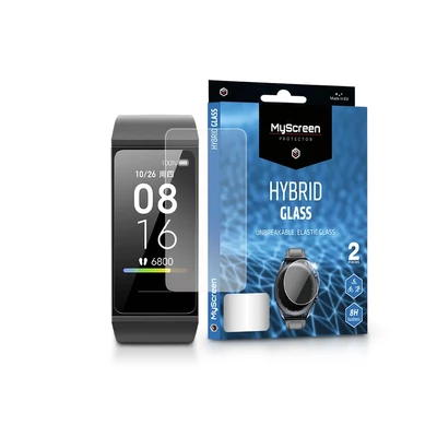 Xiaomi Mi Smart Band 4C rugalmas üveg képernyővédő fólia - MyScreen Protector Hybrid Glass - 2 db/csomag - transparent