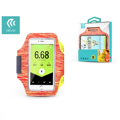 Univerzális kartok sportoláshoz, max. 4,7-6,5" méretű készülékekhez - Devia Easy Go Universal Armband - orange