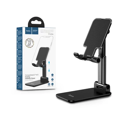 HOCO univerzális asztali telefon/tablet tartó 4,7-10" méretű készülékhez - HOCO PH29A Compatible Folding Desktop Stand - fekete