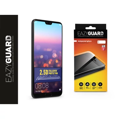 Huawei P20 Pro gyémántüveg képernyővédő fólia - Diamond Glass 2.5D Fullcover - fekete