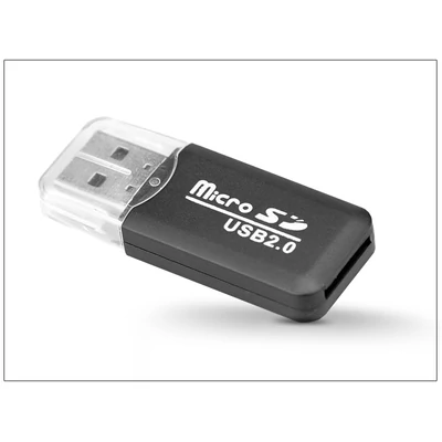 MicroSD memóriakártya olvasó - USB 2.0 - fekete
