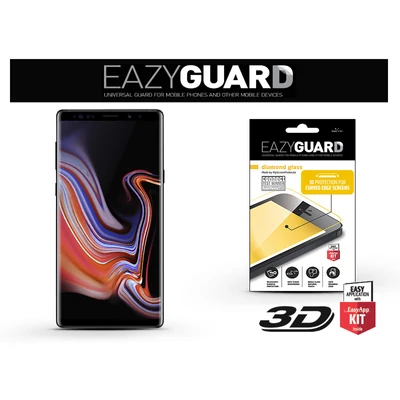 Samsung N960F Galaxy Note 9 gyémántüveg képernyővédő fólia - Diamond Glass 3D Fullcover - fekete
