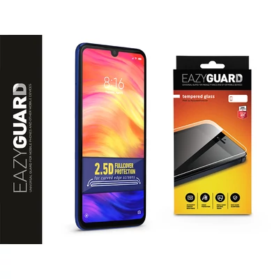 Xiaomi Redmi Note 7/Redmi Note 7 Pro gyémántüveg képernyővédő fólia - Diamond Glass 2.5D Fullcover - fekete