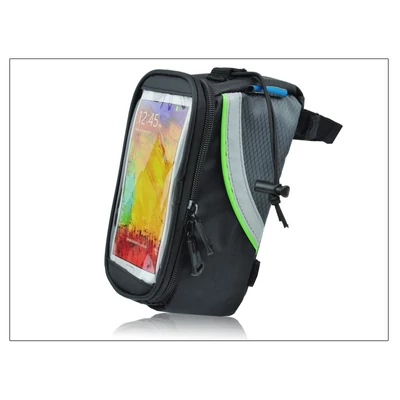 Univerzális kerékpárra szerelhető telefontartó táska max.5,5" méretű készülékekhez - Roswheel - fekete/szürke