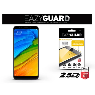 Xiaomi Redmi 5 Plus gyémántüveg képernyővédő fólia - Diamond Glass 2.5D Fullcover - fekete