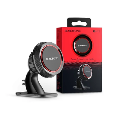 Borofone univerzális műszerfalra helyezhető mágneses PDA/GSM autós tartó - Borofone BH13 Center Console In-car Holder - fekete/piros