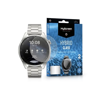 Huawei Watch 3/Watch 3 Pro (48 mm) rugalmas üveg képernyővédő fólia - MyScreen Protector Hybrid Glass - 2 db/csomag - transparent