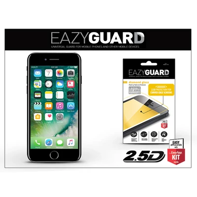 Apple iPhone 7 gyémántüveg képernyővédő fólia - Diamond Glass 2.5D Fullcover - fekete