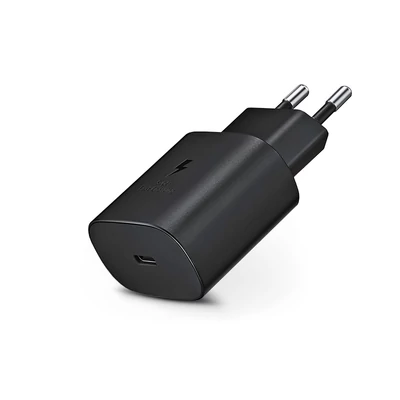 Samsung gyári USB hálózati töltő adapter Type-C csatlakozóval - 5V/3A - EP-TA800EBE PD.3.0 Super Fast Charging black (ECO csomaglás)