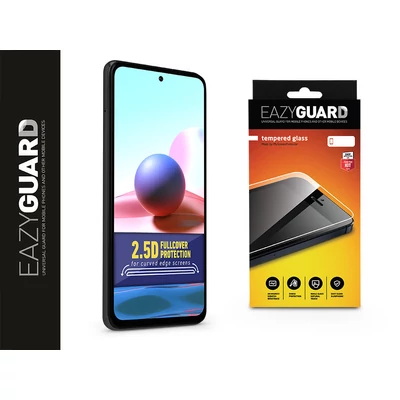 Xiaomi Redmi Note 10/Note 10S gyémántüveg képernyővédő fólia - Diamond Glass 2.5D Fullcover - fekete