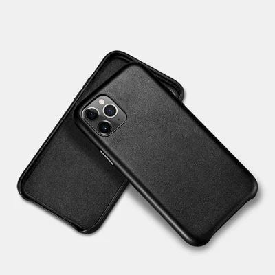 iGlass Leather Case bőrtok - iPhone 11 Pro - fekete